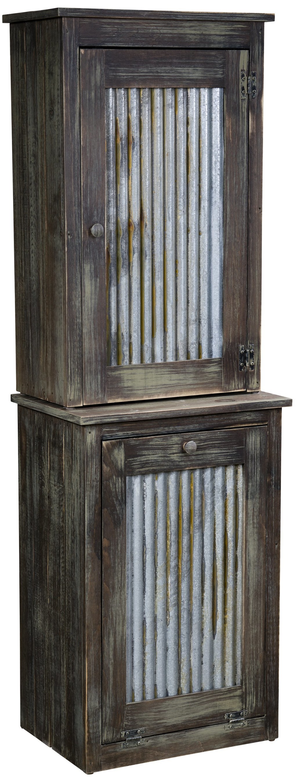 Picture of: Amish Gold Mine Trash Bin with Optional Hutch