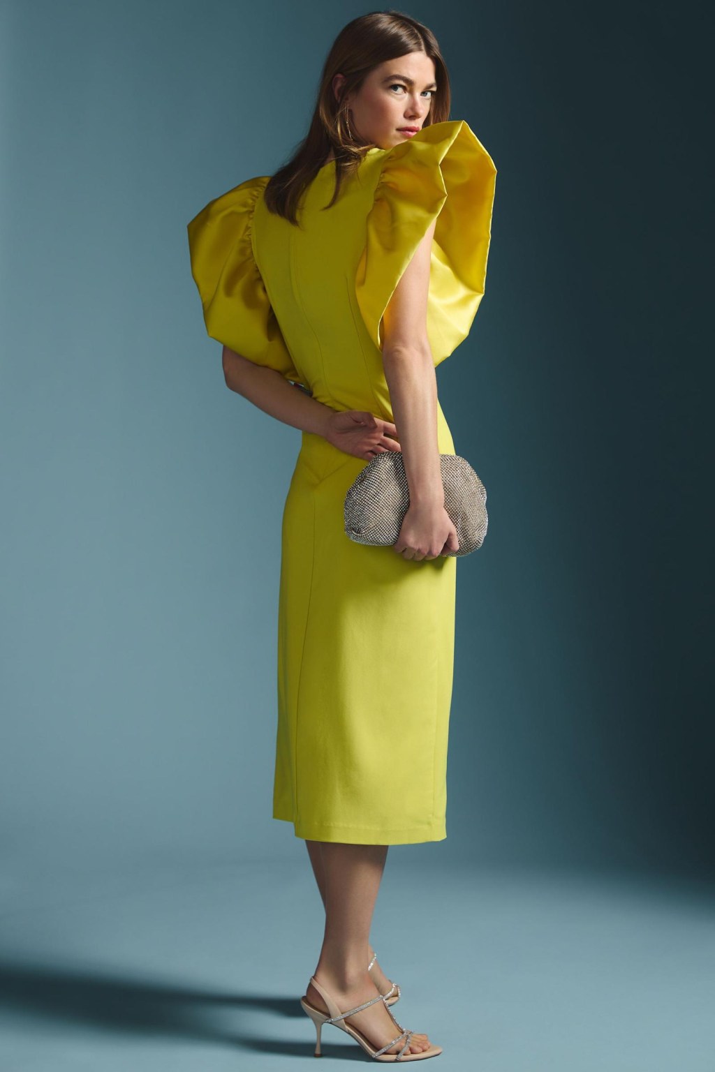 Picture of: Hutch Puff-Sleeve Slim Midi Dress  Anthropologie Korea – Women’s