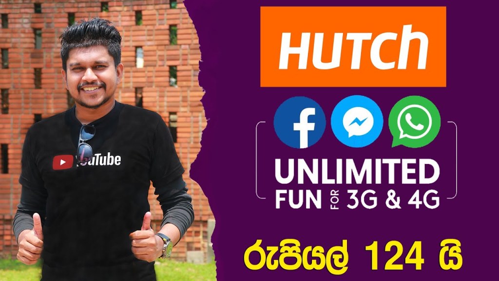 Picture of: Hutch Unlimited Facebook + Messenger + Whastapp Package