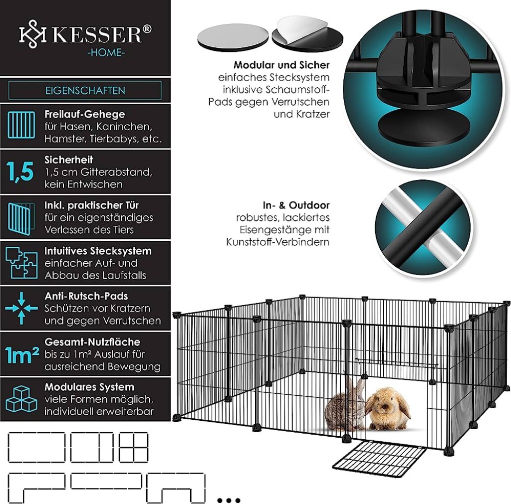 Picture of: KESSER® Outdoor Enclosure for Rabbits Made of Metal Mesh XXL Includes Door  Small Animal Enclosure Guinea Pig Enclosure Outdoor Run Small Animal Cage