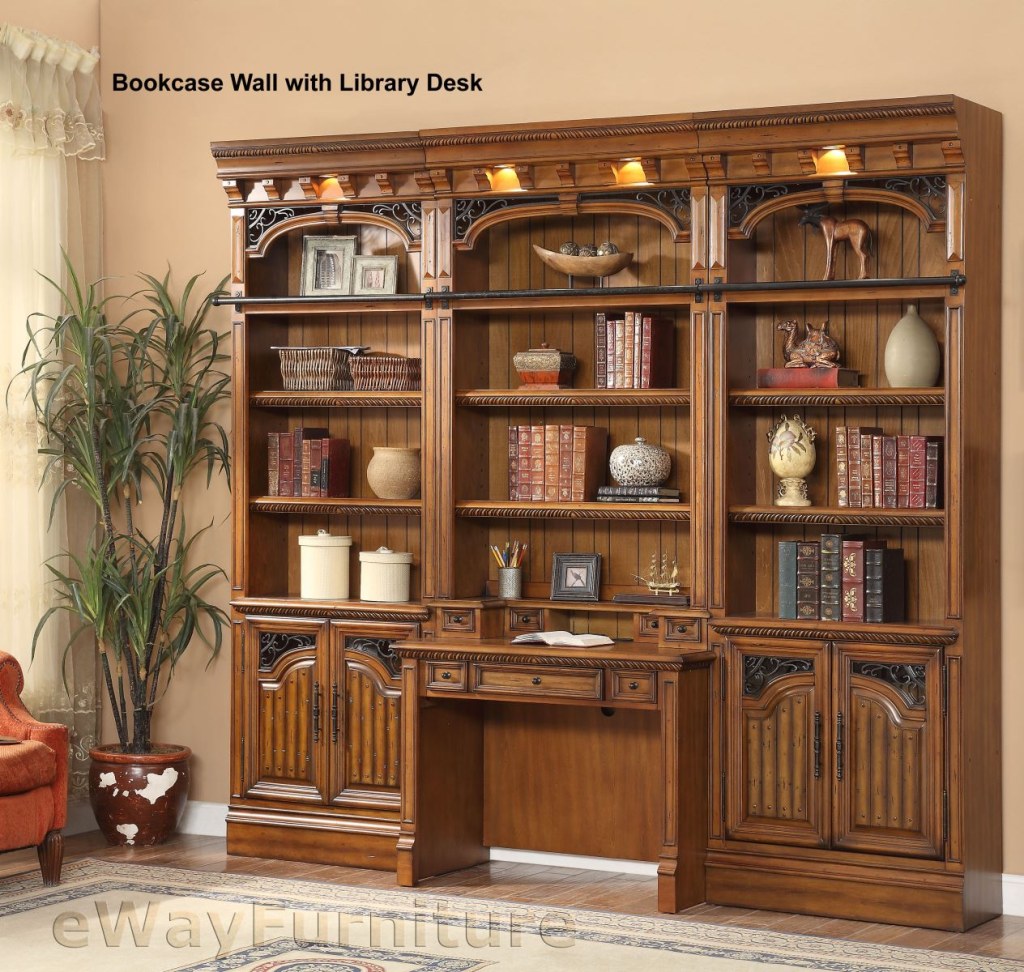 Picture of: Parker House Barcelona Library Hutch and Desk