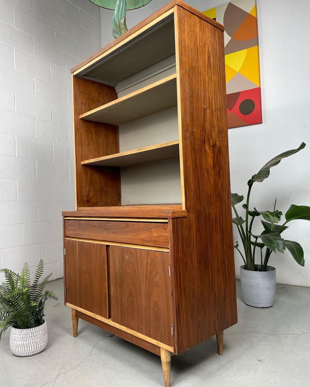 Picture of: Restored Mid-Century Modern Hutch – Etsy