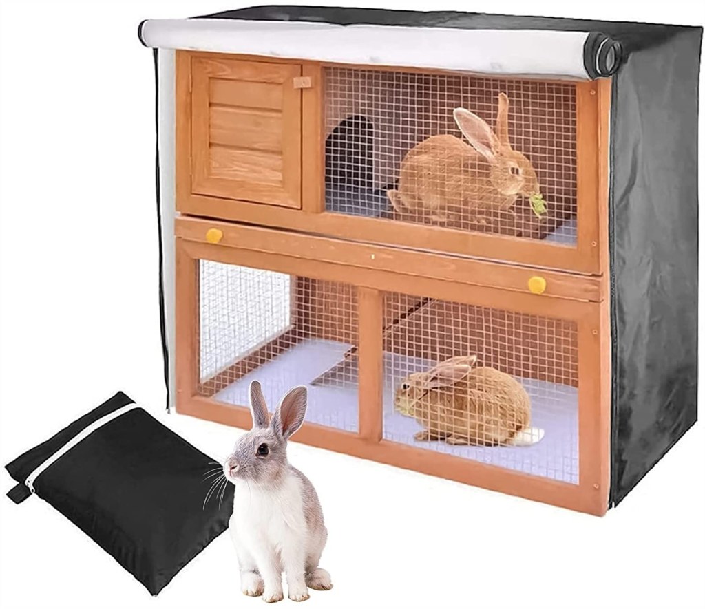 Picture of: Universal Double Rabbit Hutch Cover Moisture Resistant Durable D Oxford  Cloth Rabbit Cage Cover Protector Dustproof Foldable Pet Hutch Covers for